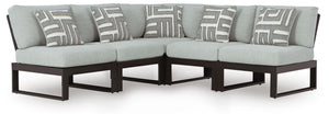 Beachloft - 5-Piece Outdoor Sectional - Black / Gray