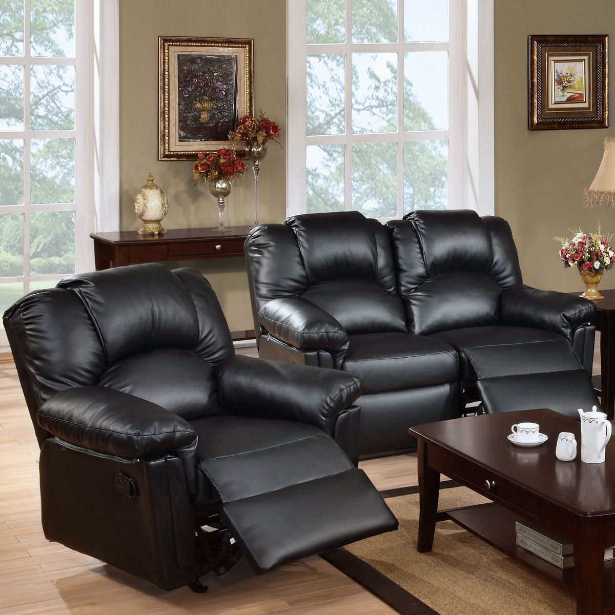 Modern Living Room Set, Cushion Backrest And Pillow Armrest