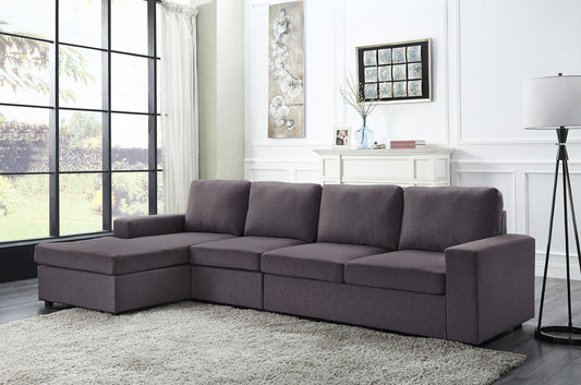 Dunlin - Linen Reversible Modular Sectional Sofa Chaise