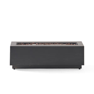 Modern Rectangular Iron Fire Pit 50,000 Btu
