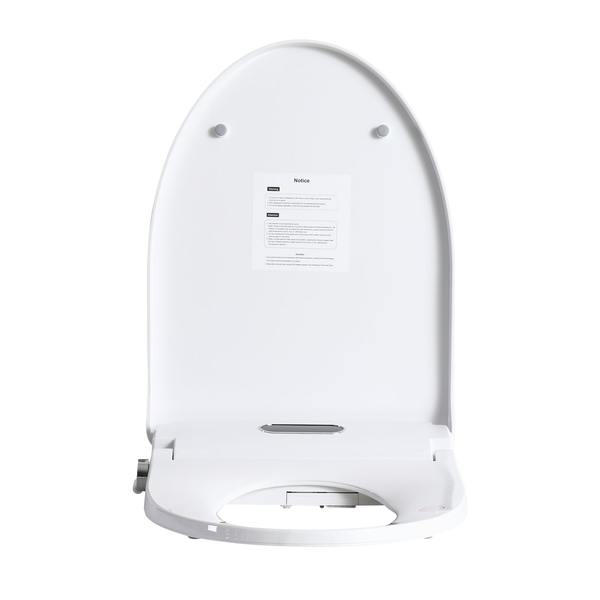 Smart Bidet Toilet Seat & Side Knob Adjustable Heated Seat With Water Temperature And Pressure Adjustment Portable Bidet - White