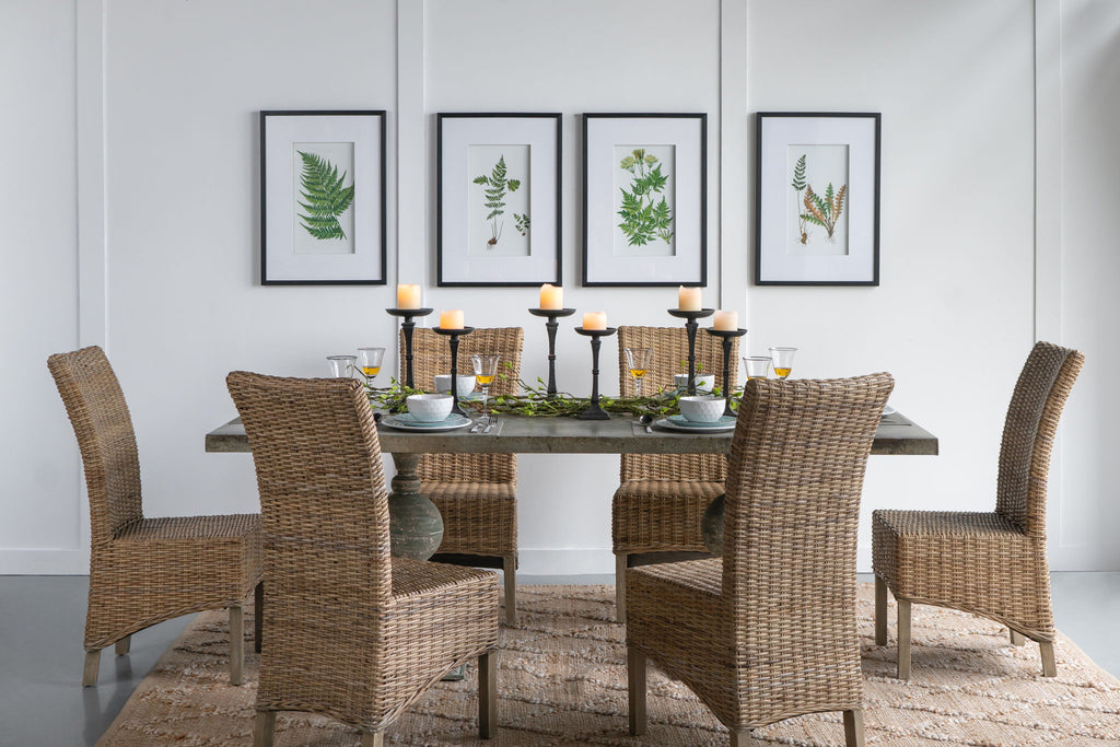 Botanical And Fern Wall Art, Wall Decor For Living Room Dining Room Entryway (Set of 4) - White / Black