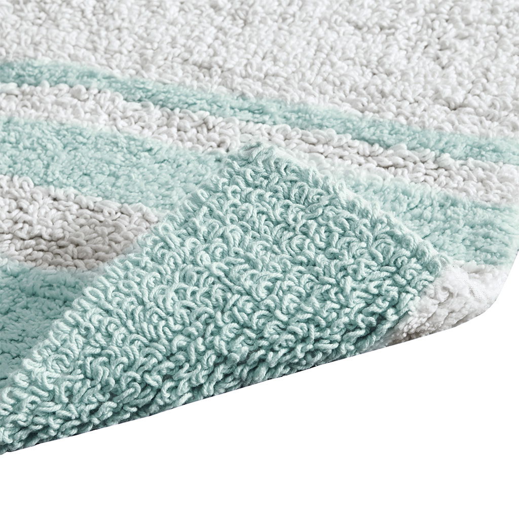 Spa - 20" x 30" Reversible Bath Rug - Aqua