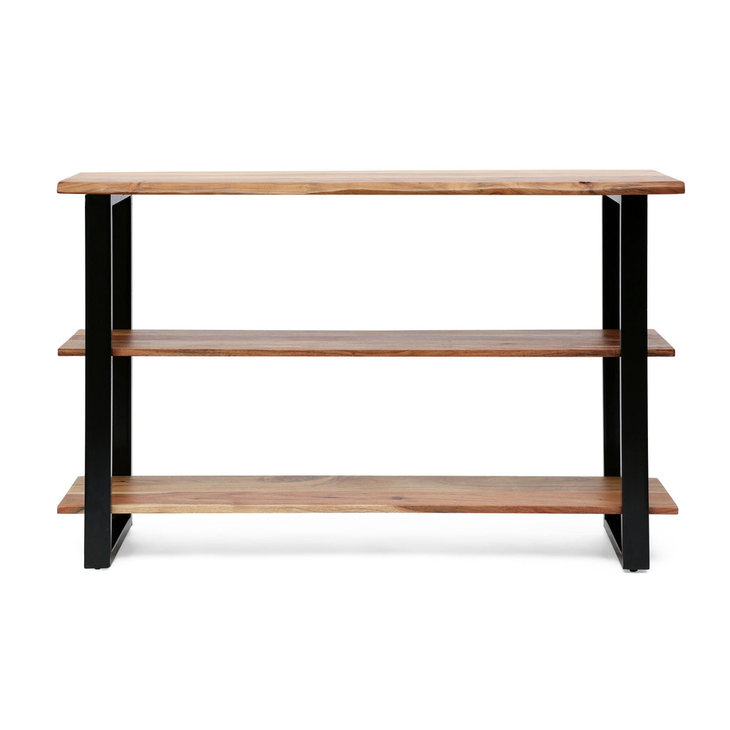 Industrial Media Console Table - Natural