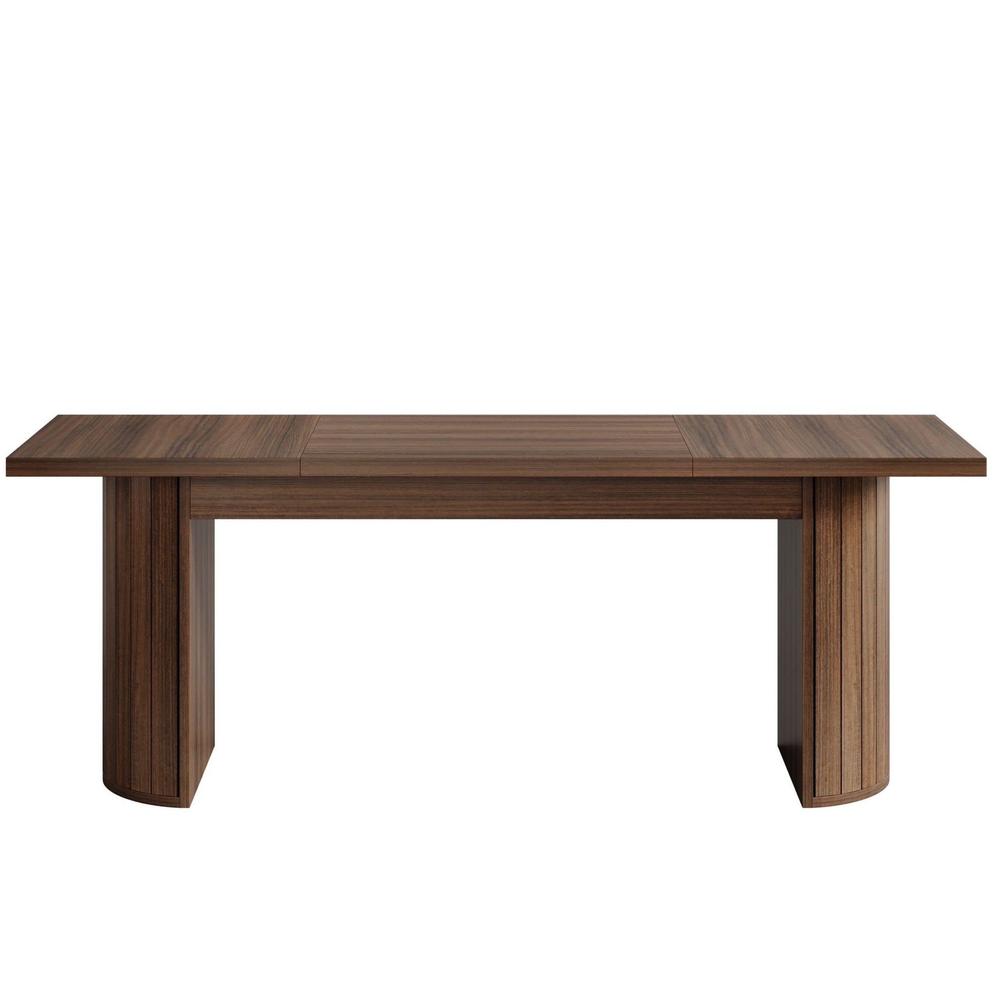 Extra Long Dining Table With Dual Base - Walnut