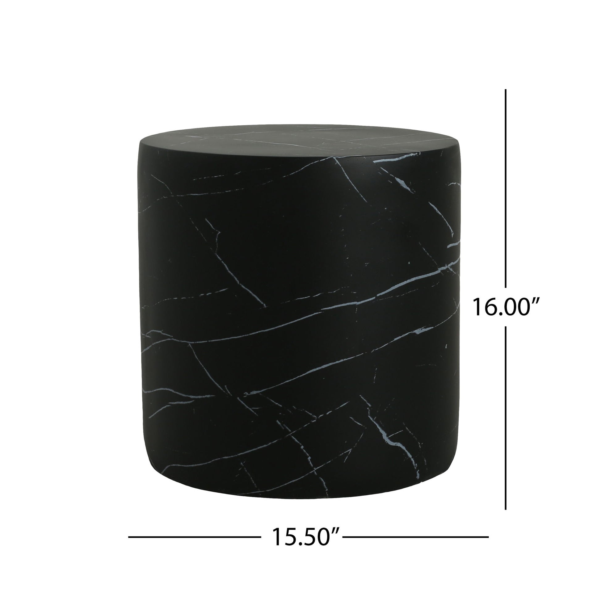 Cylindrical Design, Outdoor Lightweight Concrete Side Table