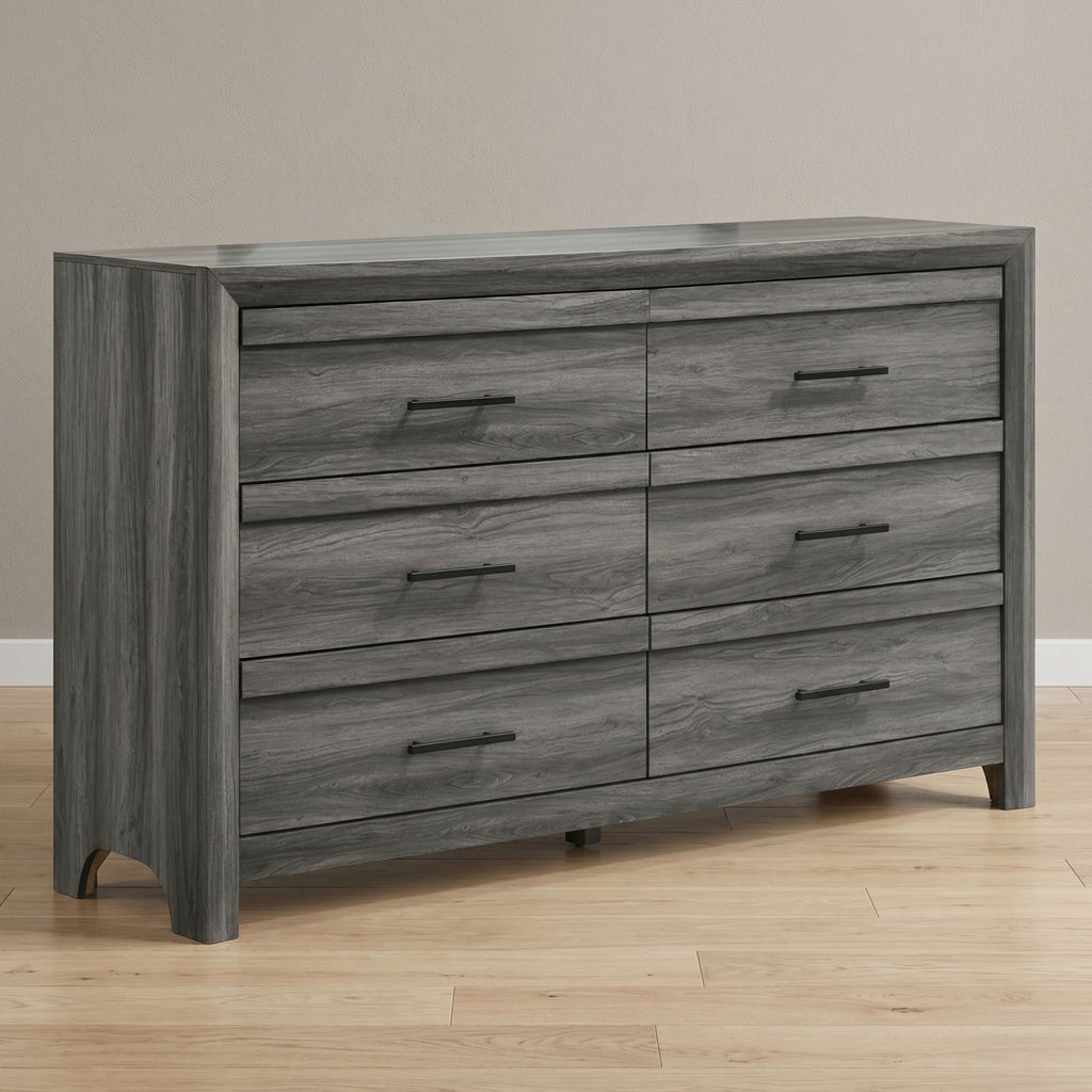 Denver - 6 Drawer Dresser - Gray