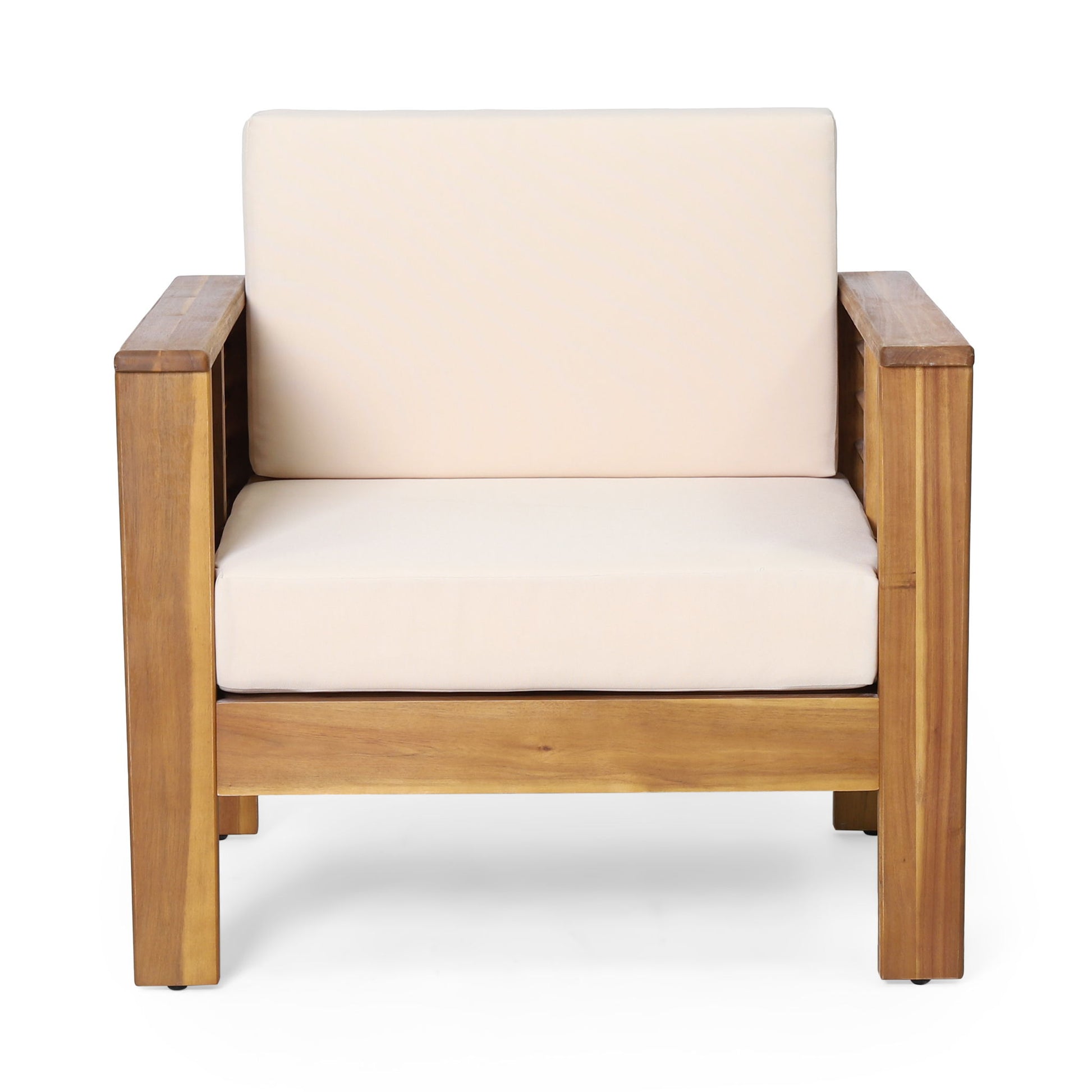 Slat Design Club Chairs With Cushions
