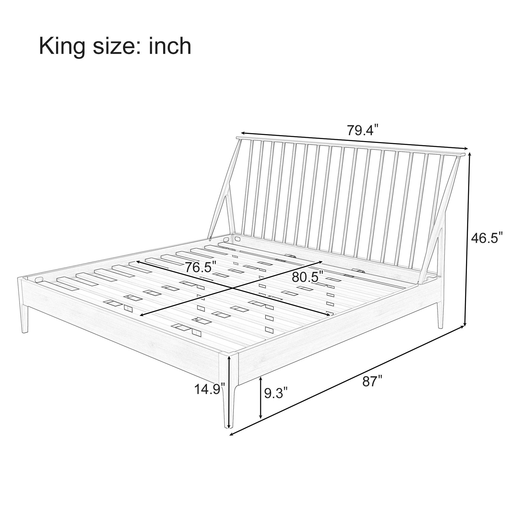 Bohemian Platform Bed With Tall Headboard