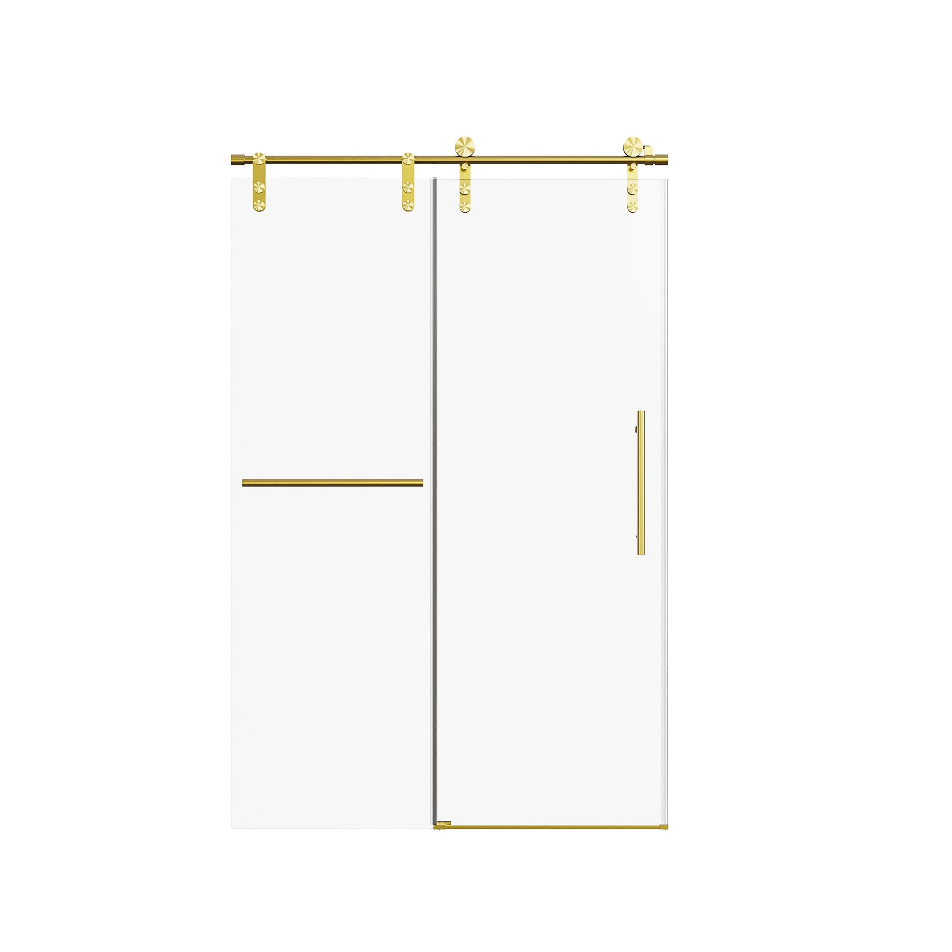 Frameless Single Sliding Shower Doors With Towel Rail & Handle