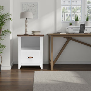 1 Drawer File - Jasmine Whitewash / Barnwood