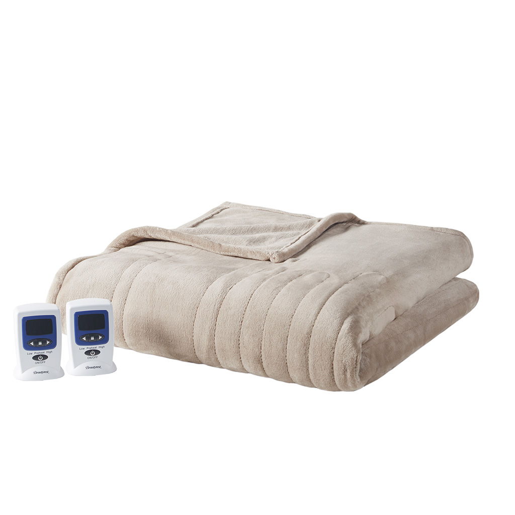 Microplush - King Heated Blanket With Wifi Technology - Taupe