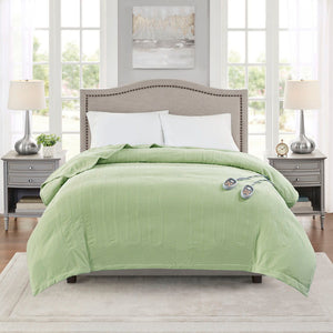 Electric Micro Fleece - King Heated Blanket - Green