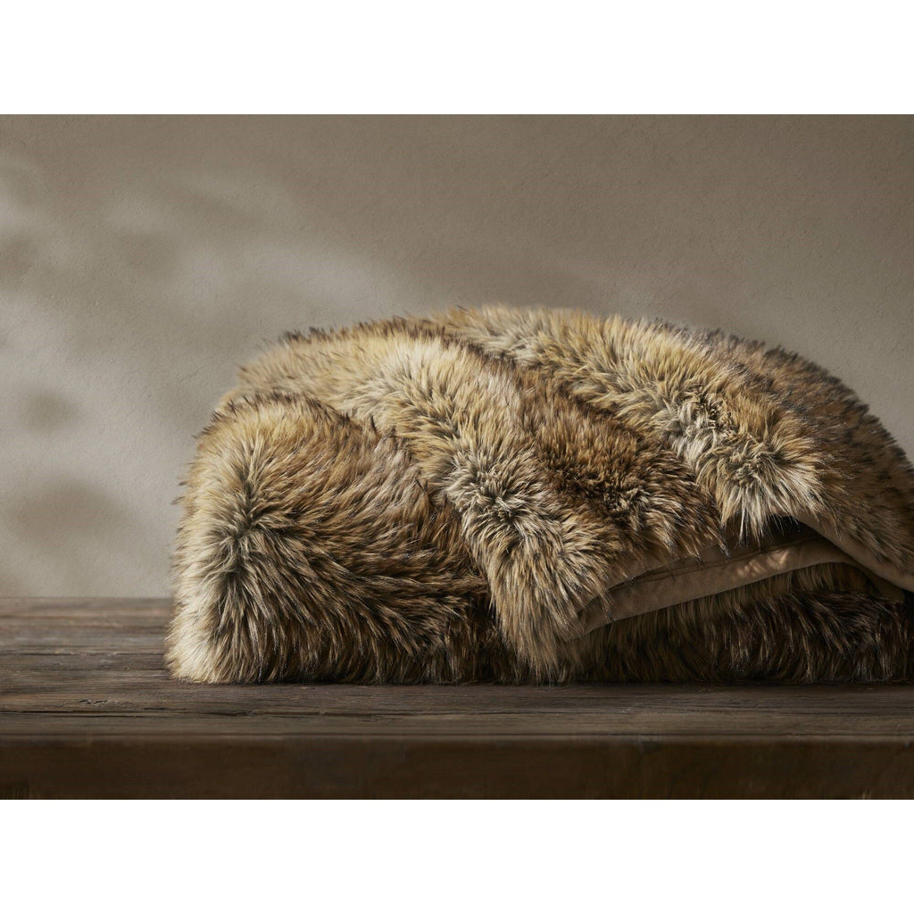 Botswana Animal - 60x80" Faux Fur Throw Blanket - Bobcat
