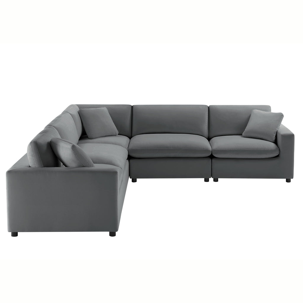Caylie - Modular 5 Piece Sectional - Charcoal