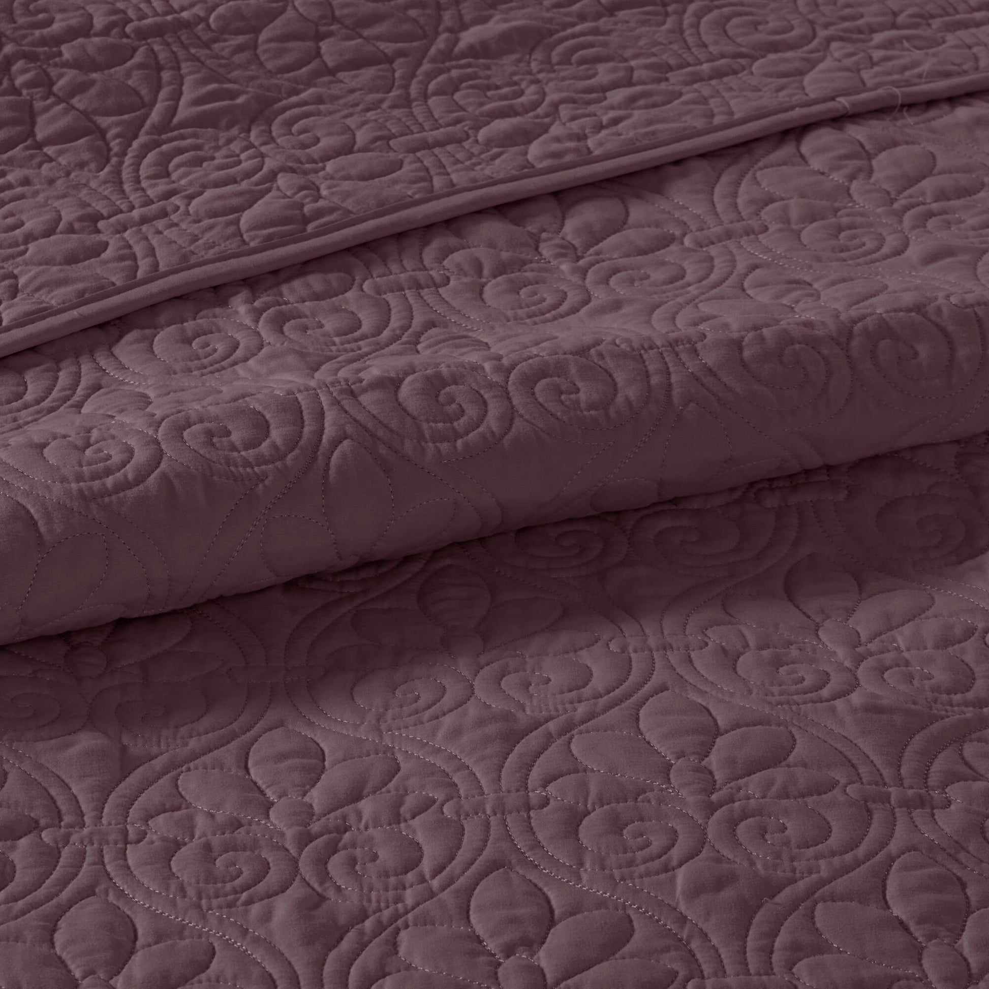 Quebec - King Reversible Bedspread Set - Purple