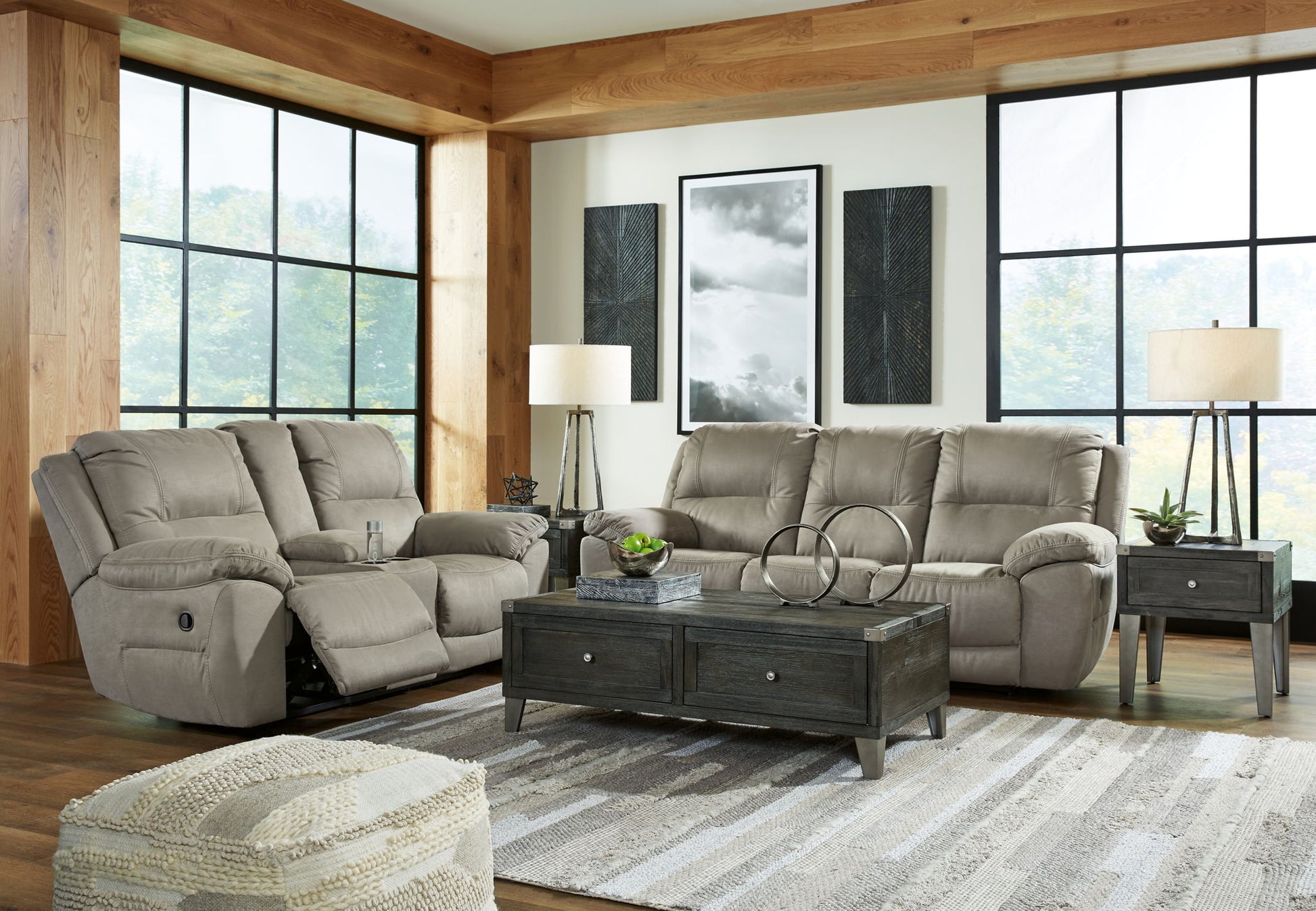 Next-Gen Gaucho - 2 Pc. - Reclining Sofa, Loveseat - Putty