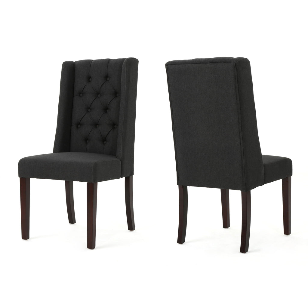 Sophisticated Tufted Dining Chair With High Back Design