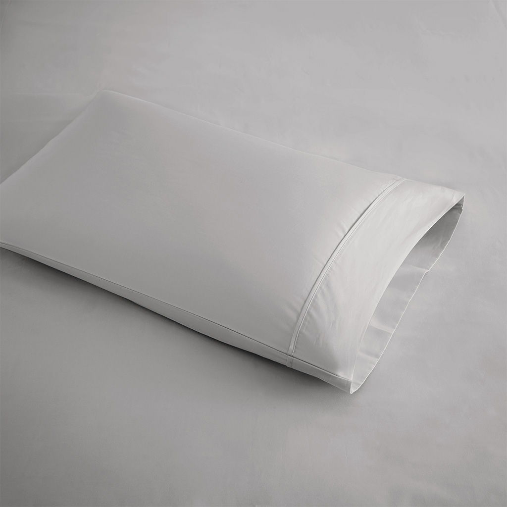 600 Thread Count - Cooling Cotton Blend 4 Piece Queen Sheet Set - Gray