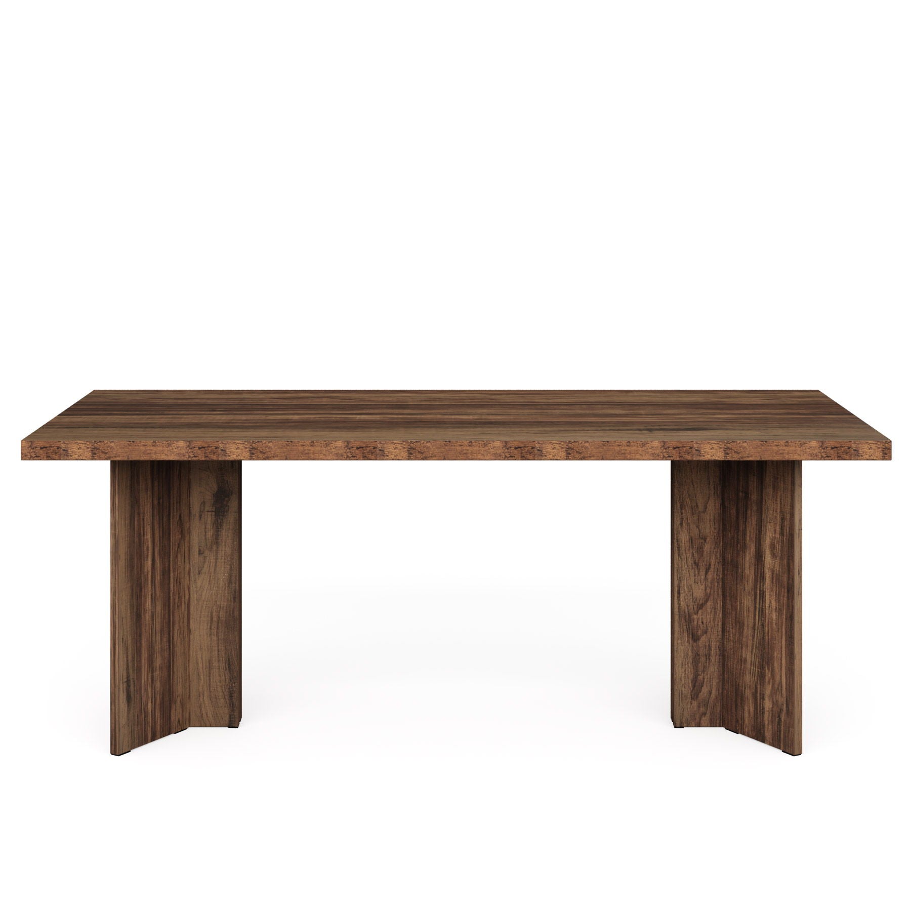 Executive Desk, Vintage Computer Workstation With Thickened Tabletop