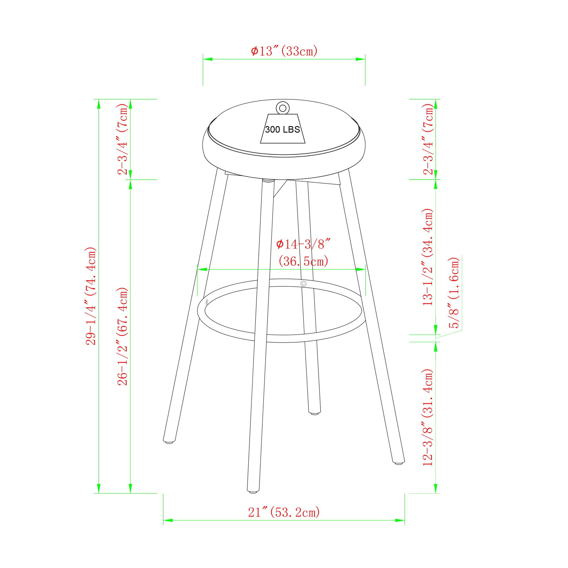 Echoize - Bar Stool - Emerald