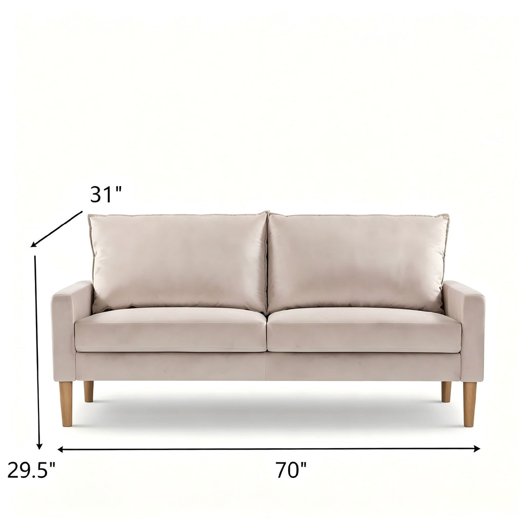 Upholstered Sofa, 3 Seater Couch For Living Room