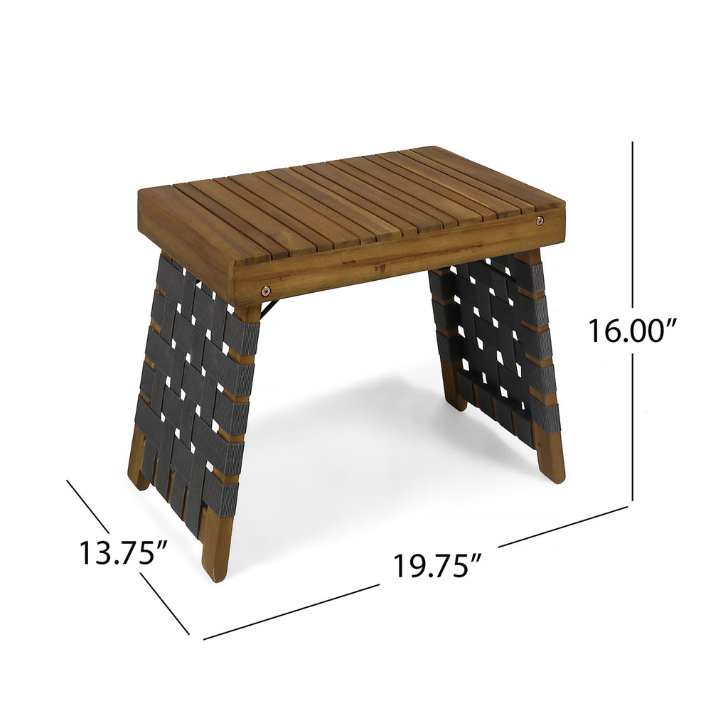Outdoor Wooden Foldable Side Table - Teak