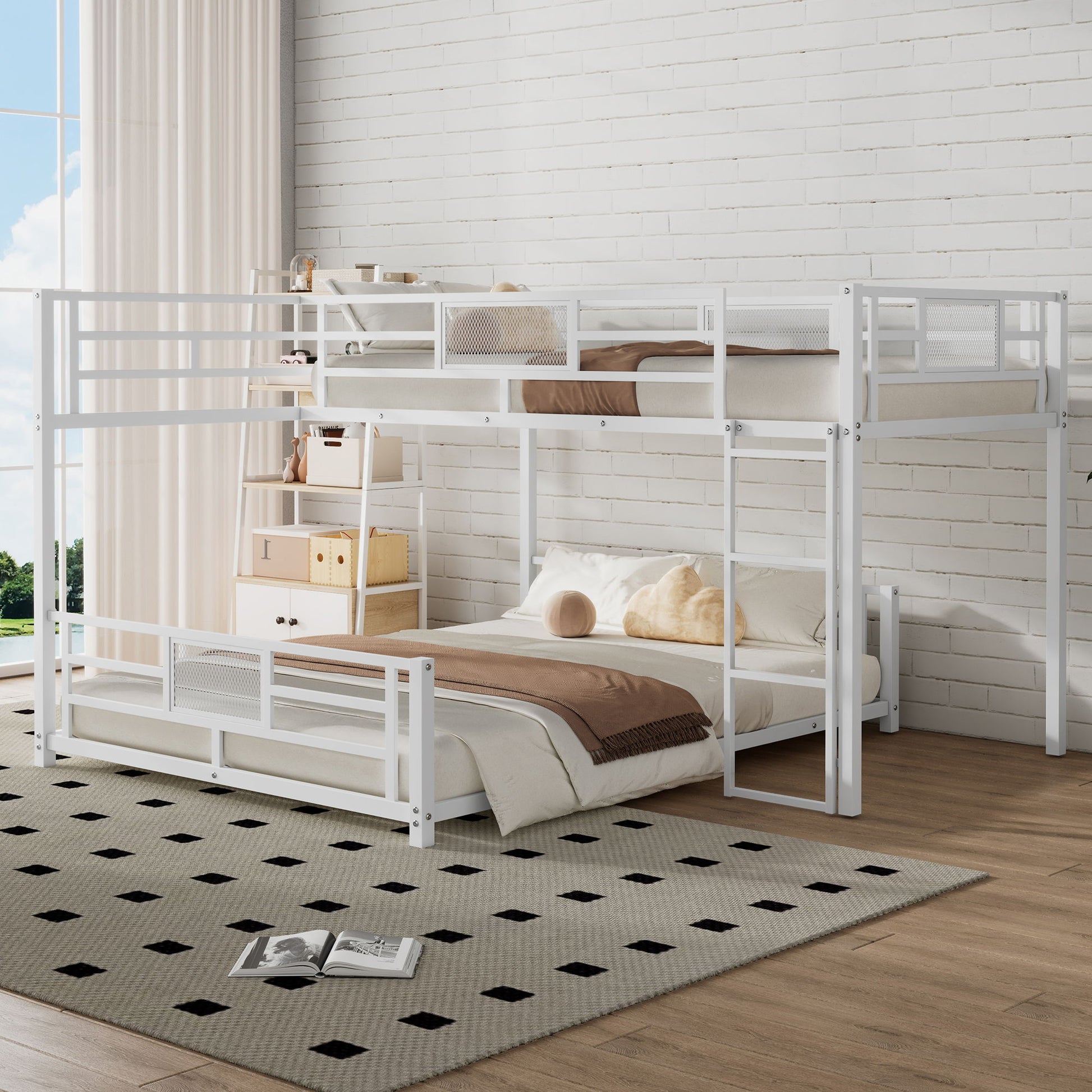 L-Shaped Bunk Bed & Safety Guaranteed