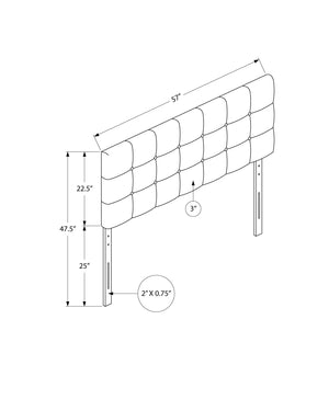 Full Size, Bed Headboard Only, Upholstered, Transitional - Brown