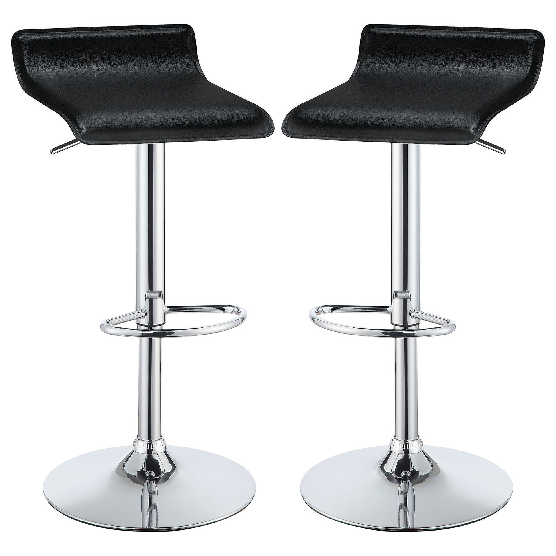 Backless Bar Stool With Adjustable Height - Black