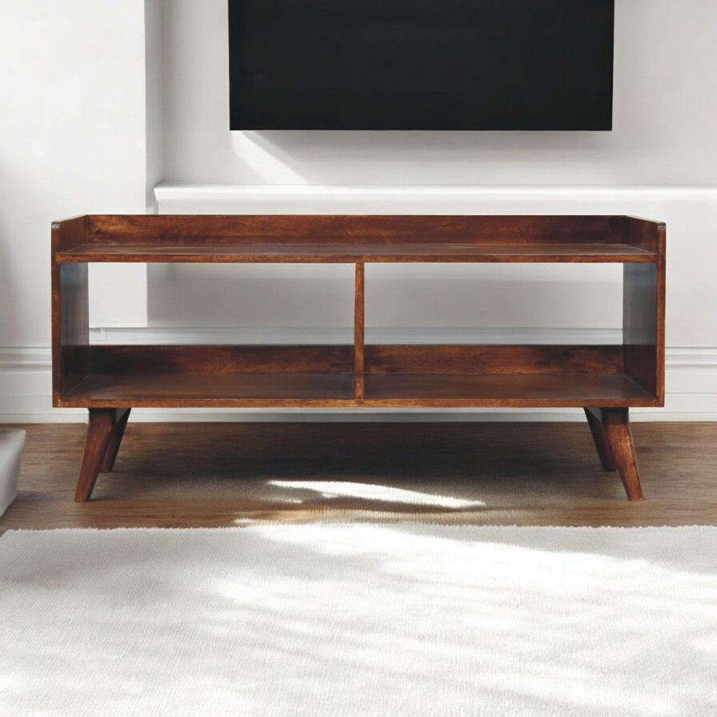 Open Top Media Unit - Brown