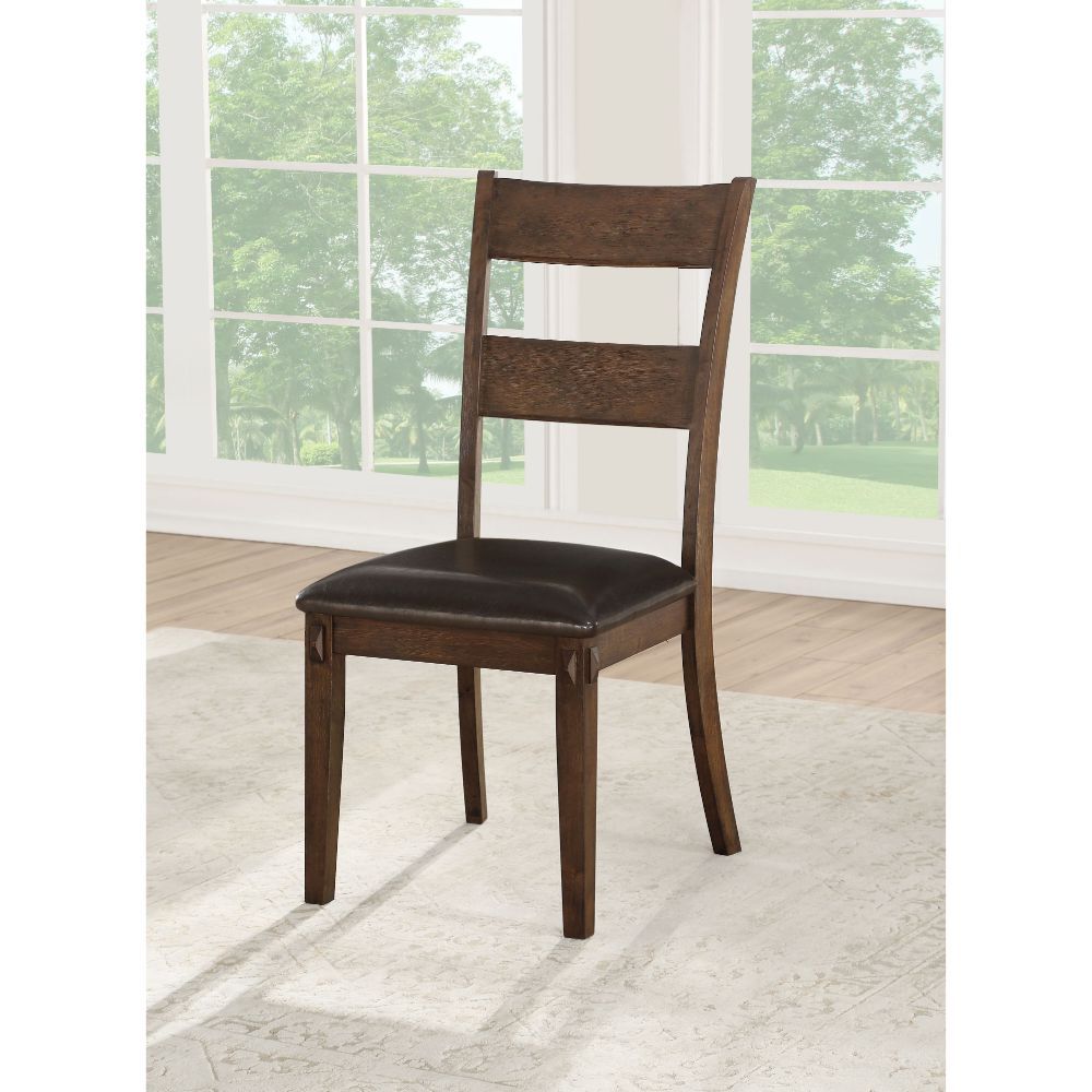 Nabirye - Side Chair (Set of 2) - PU & Dark Oak