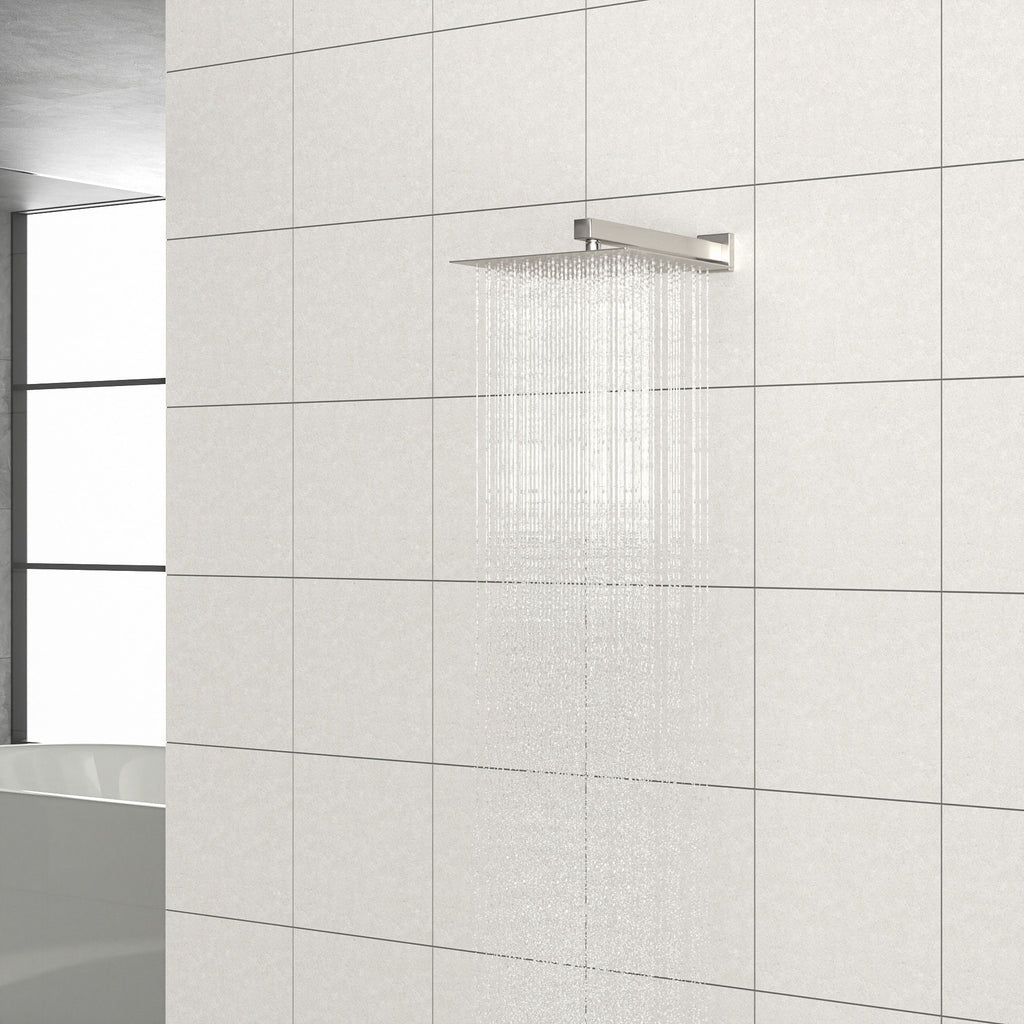 Ultra Thin Square Rainfall Shower Head Stainless Steel, Wall Or Ceiling Mount