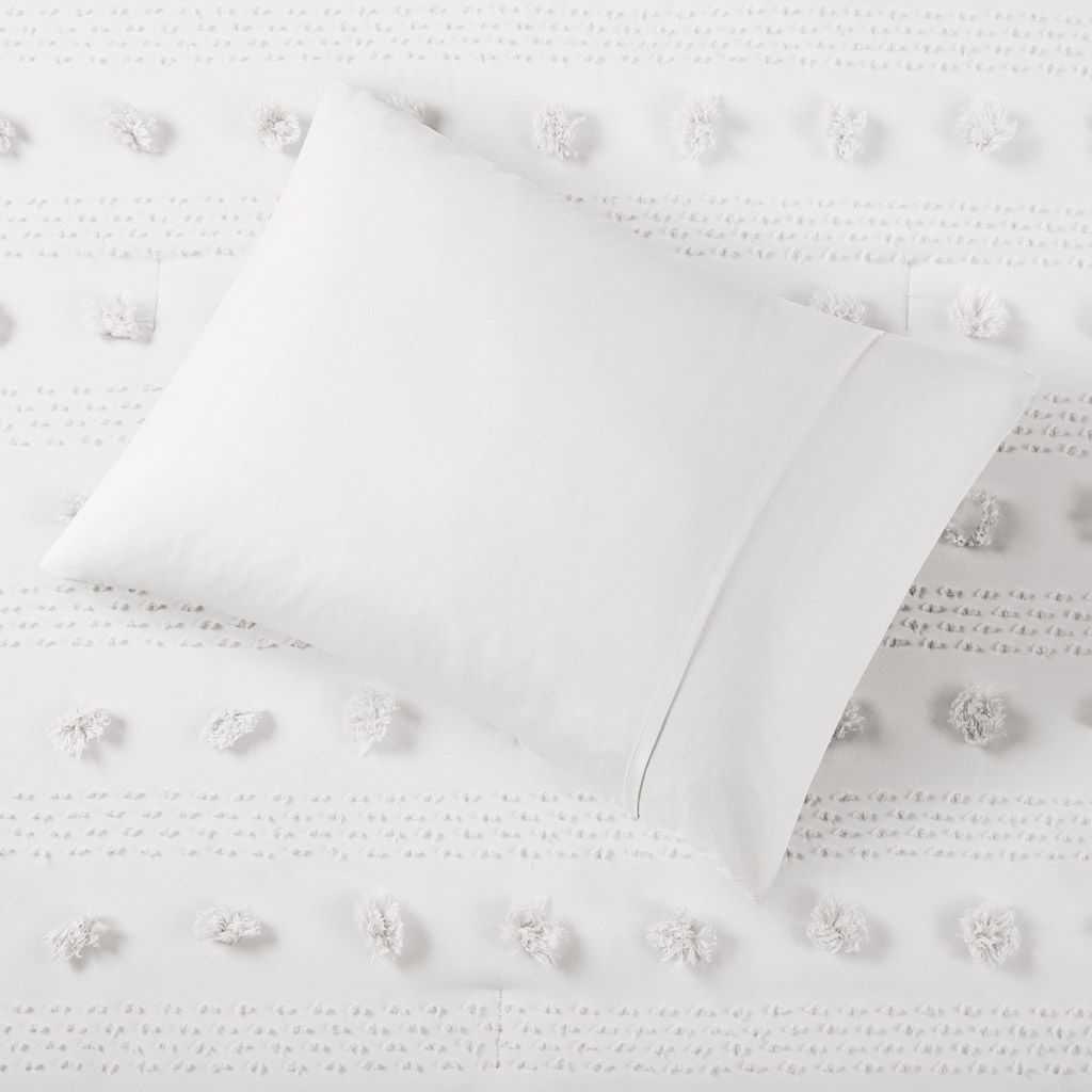 Lucy - Clip Jacquard Comforter Set - Ivory