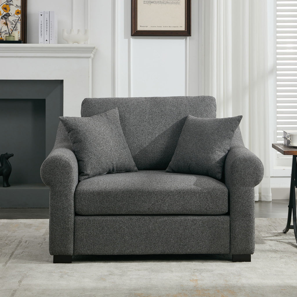Modern Chenille Oversized Armchair, Chair And A Half, Single Sofa