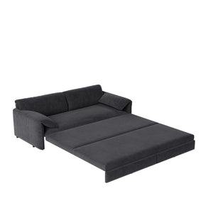 Queen Pull Out Sofa Bed, 3 In 1 Convertible Sleeper Sofa With Side Storage