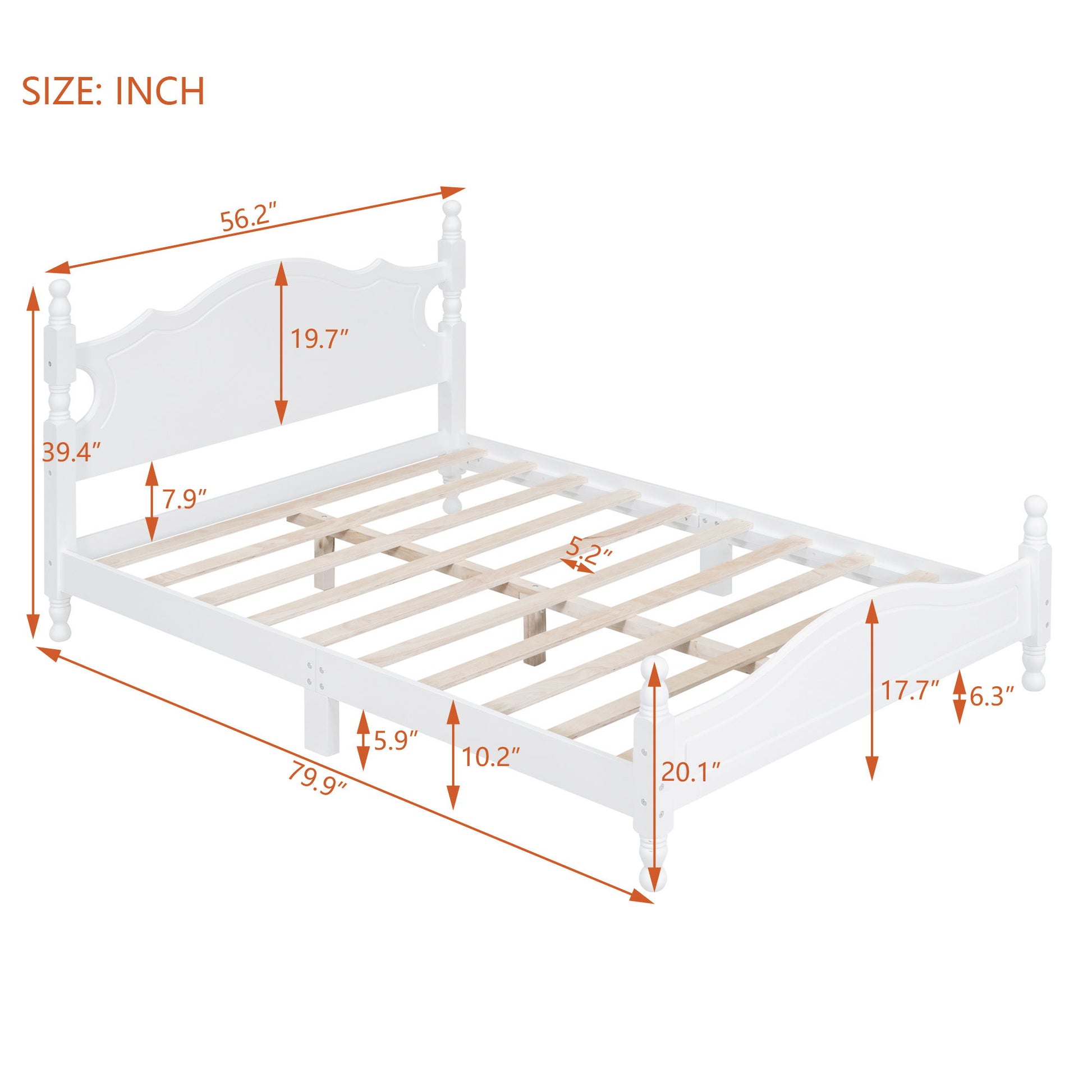 Platform Bed Frame With Slat Support