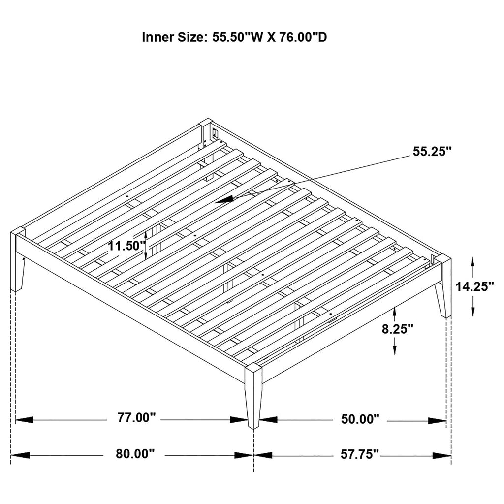 Sophie - Platform Bed Base With Slatted Design