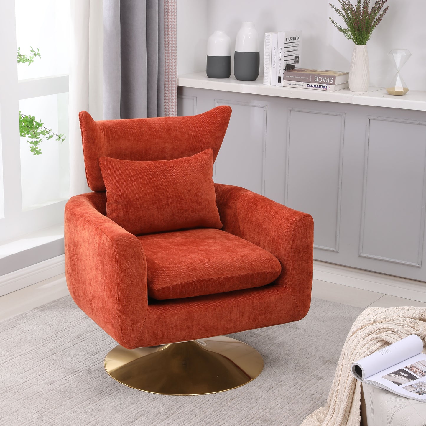 Classic Mid-Century 360-Degree Swivel Accent Chair