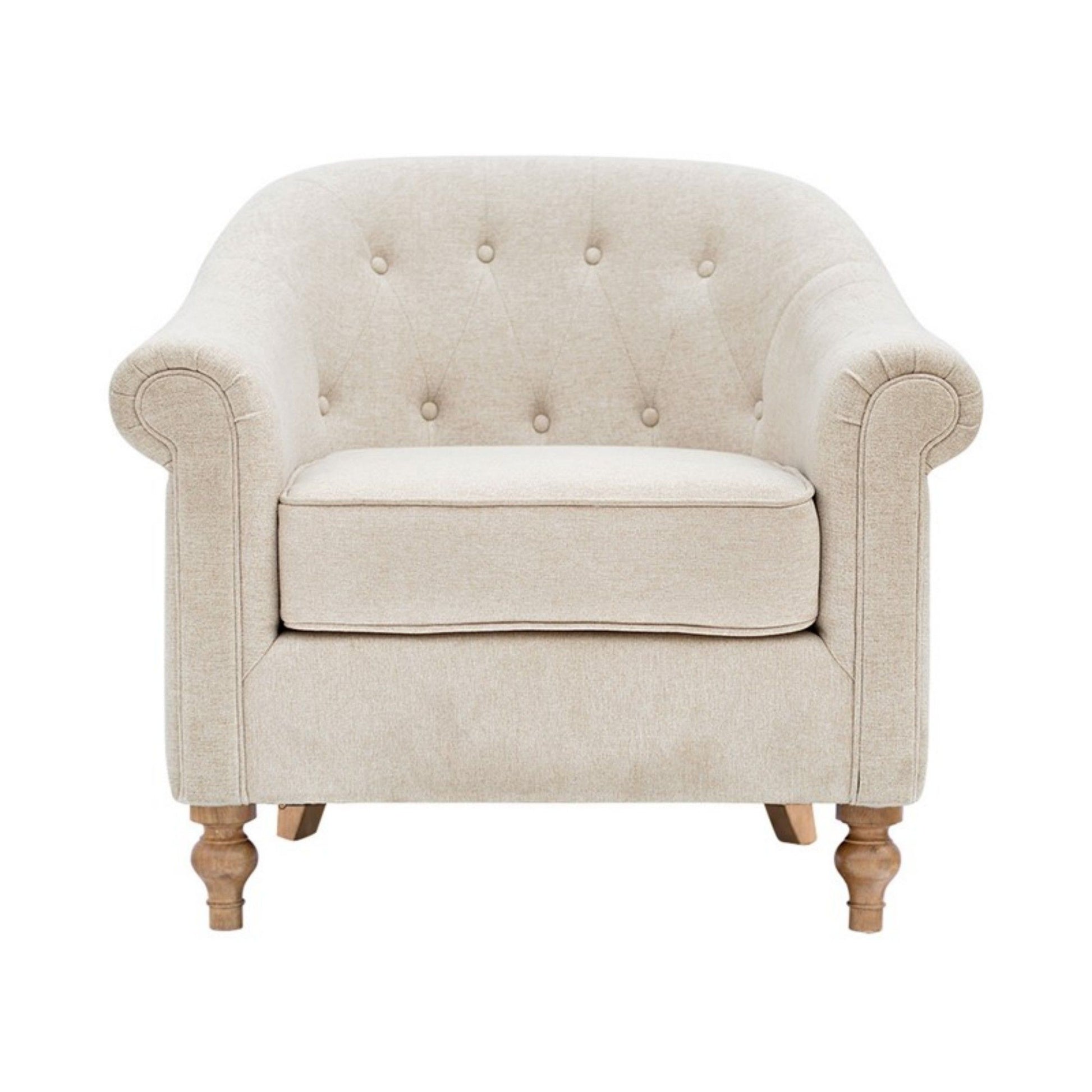 Fayette - Tufted Accent Arm Chair - Cream