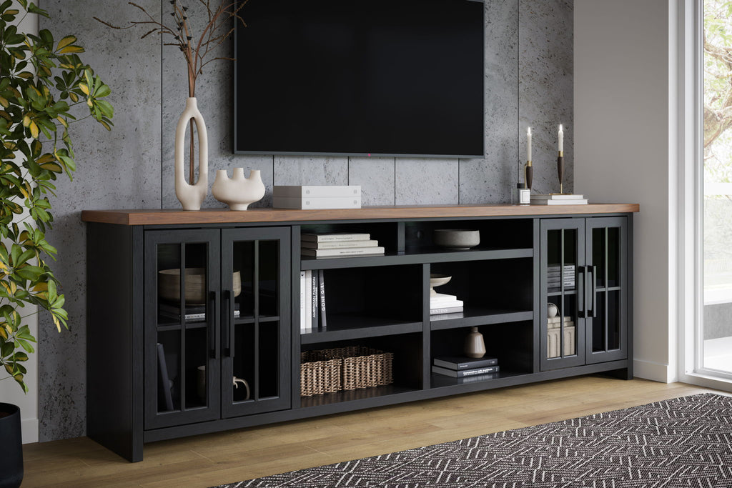 TV Stand Console For TVs Up To 100" - Black / Whiskey