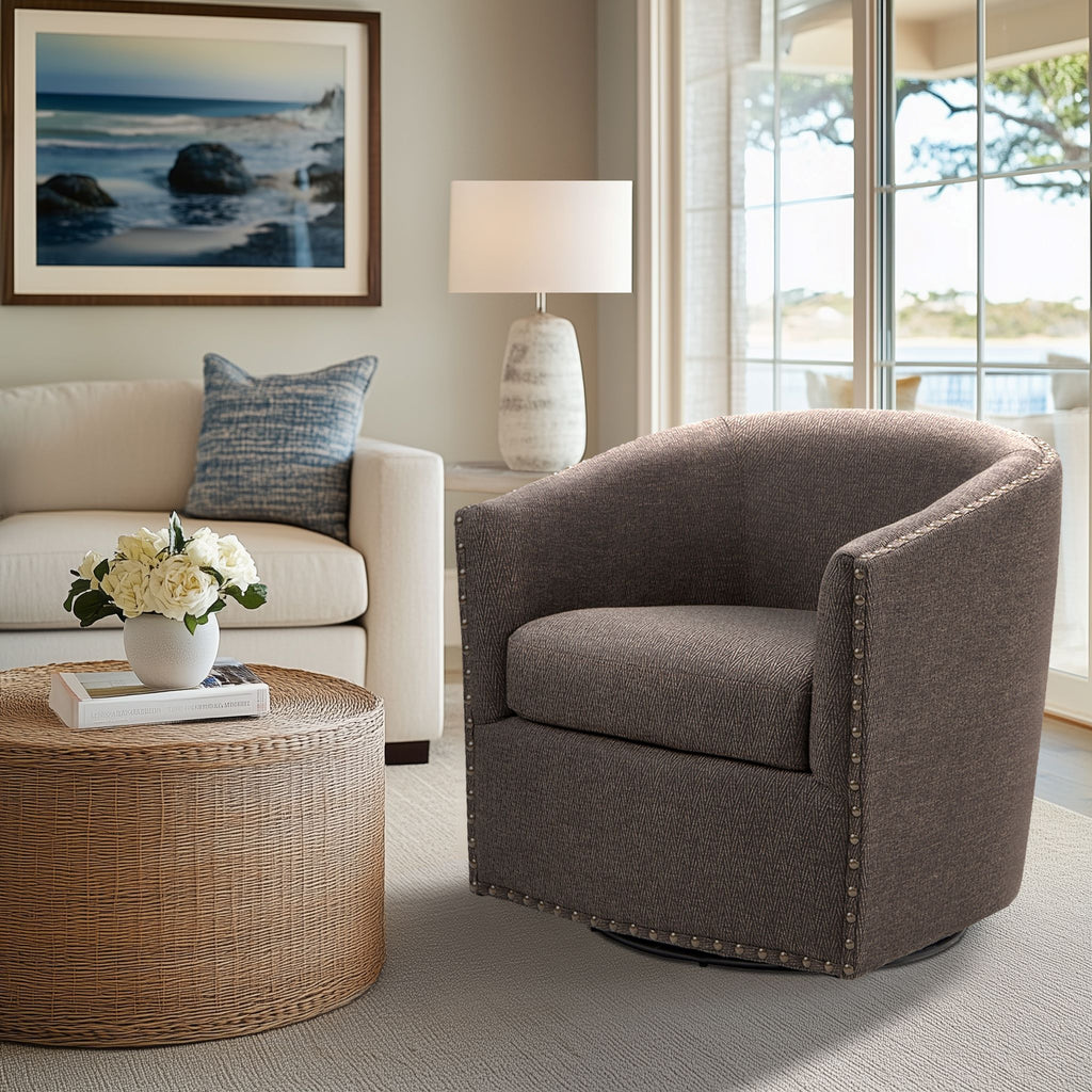 Tyler - Swivel Chair - Chocolate
