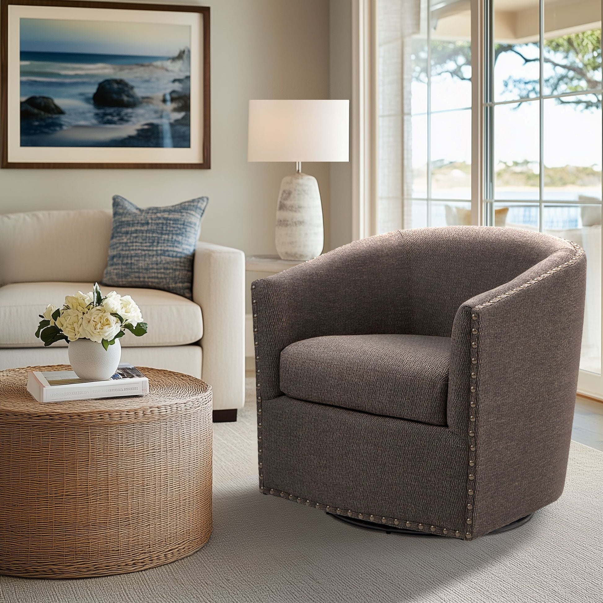 Tyler - Swivel Chair - Chocolate