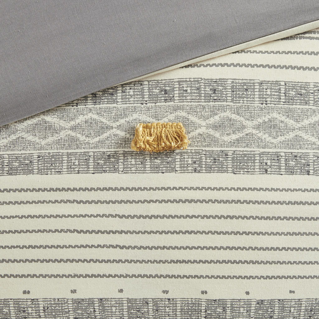 Cody - 3 Piece Duvet Cover Set - Gray / Yellow