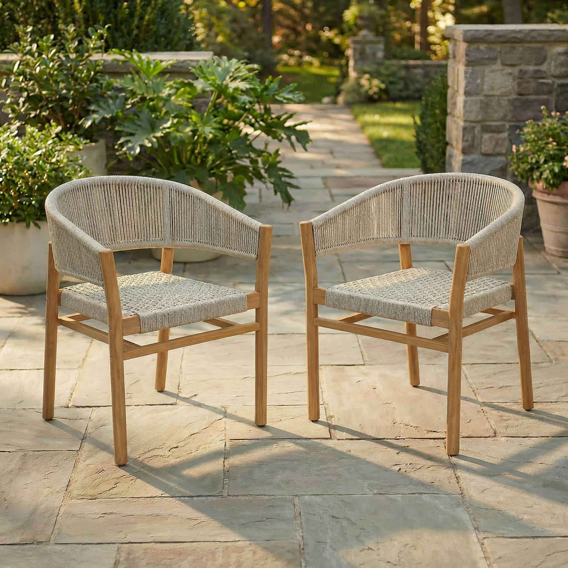 Elegant Outdoor Accent Chair (Set of 2)