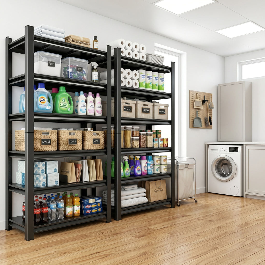 Tall Storage Shelf, Adjustable Height Storage Rack