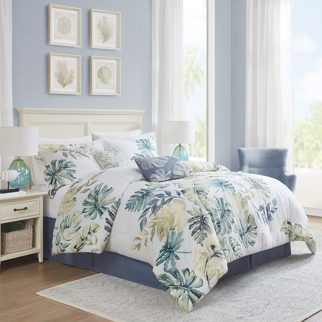 Lorelai - Queen Printed 6 Piece Comforter Set - Multi
