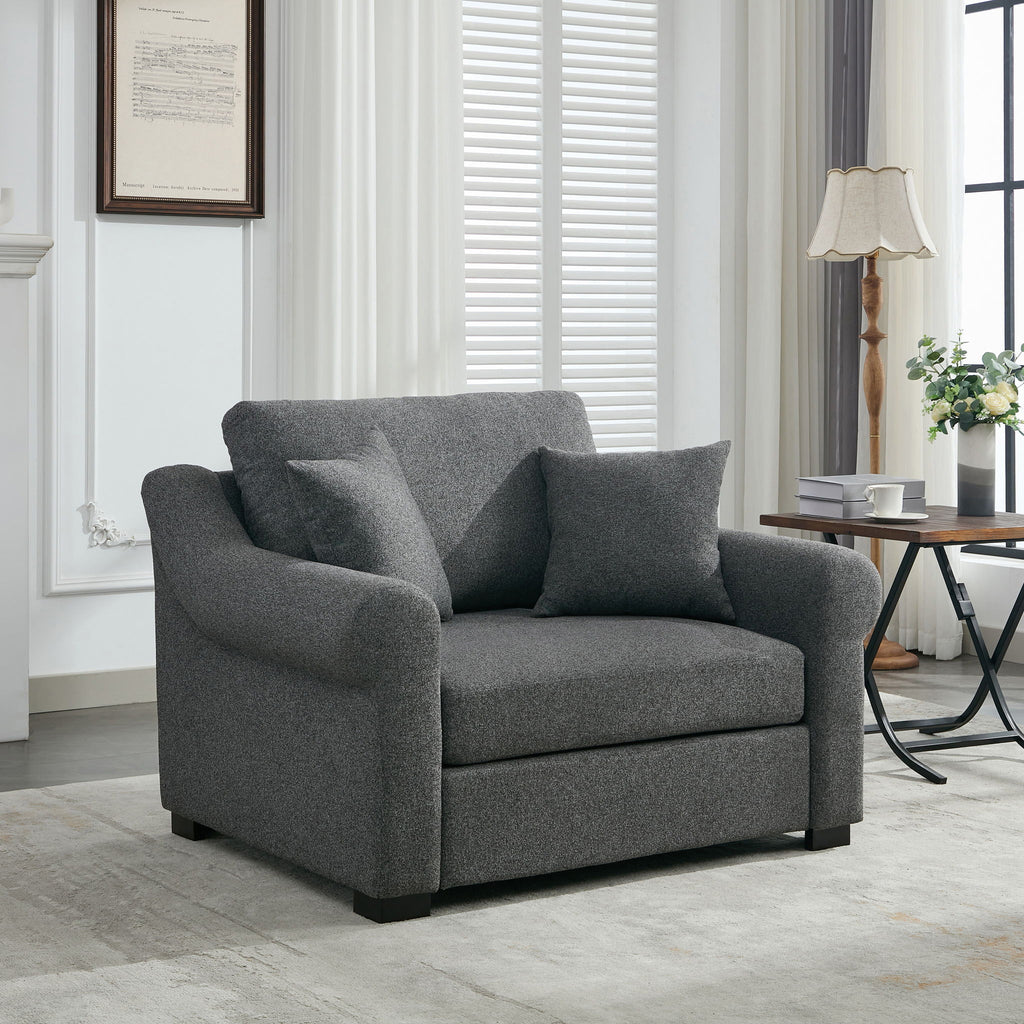 Modern Chenille Oversized Armchair, Chair And A Half, Single Sofa