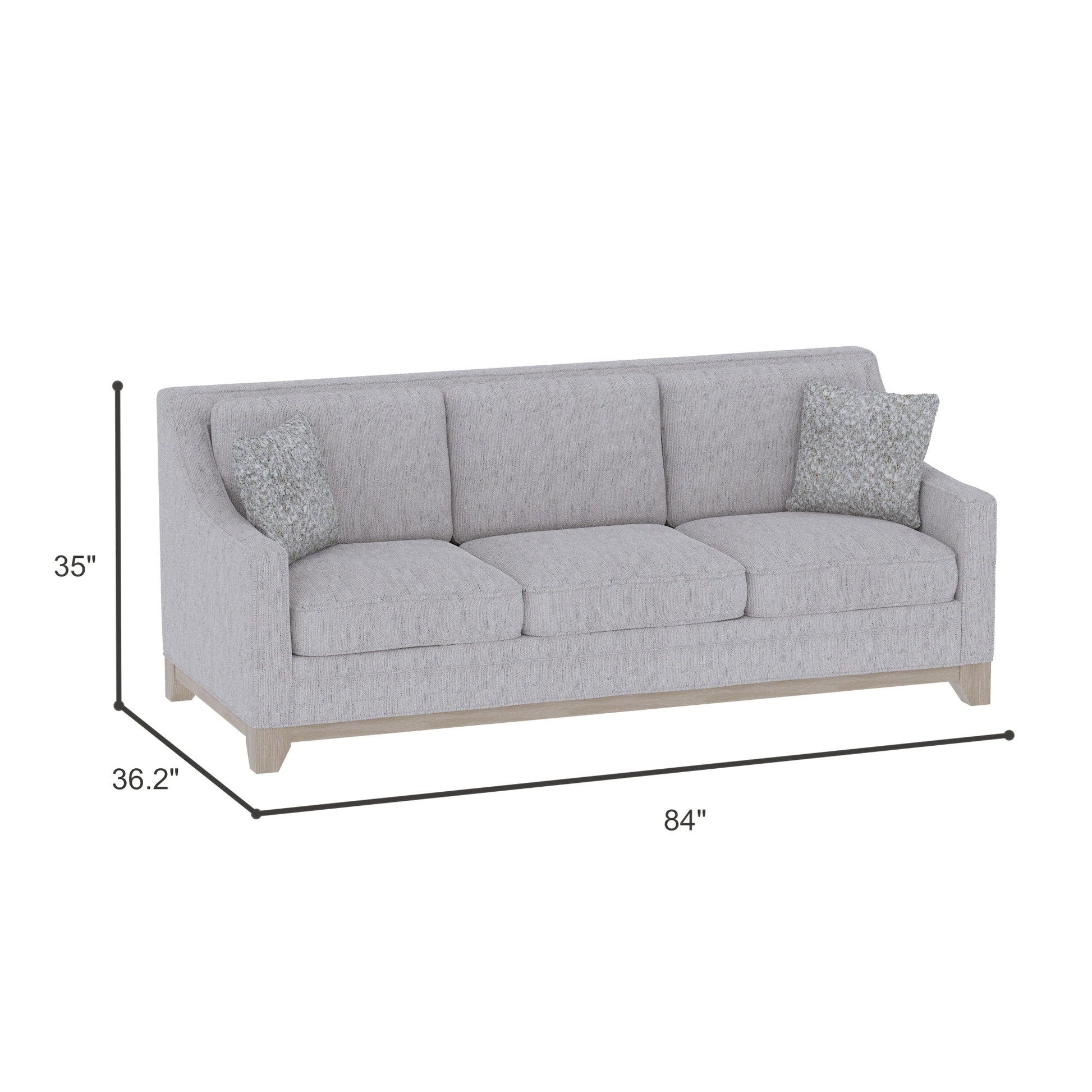 Sofa With Casual Accent - Gray