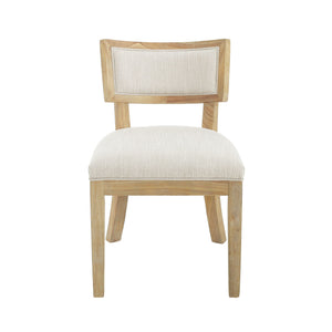 Farmhouse Style Fabric Upholstered Side Dining Chair Set